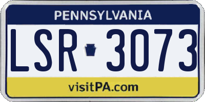 PA license plate LSR3073