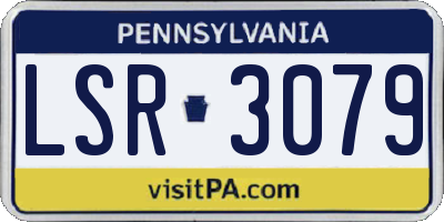 PA license plate LSR3079