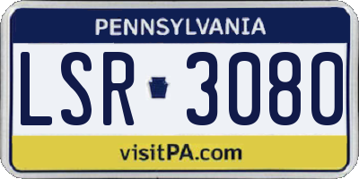 PA license plate LSR3080