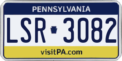 PA license plate LSR3082