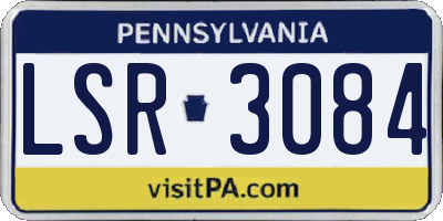 PA license plate LSR3084