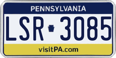 PA license plate LSR3085