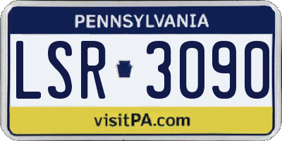 PA license plate LSR3090