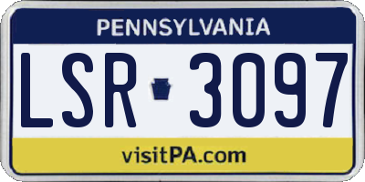 PA license plate LSR3097