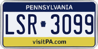 PA license plate LSR3099
