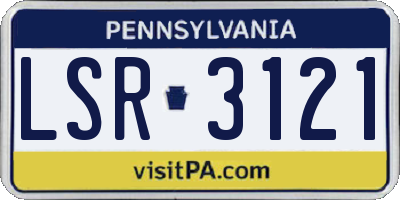 PA license plate LSR3121