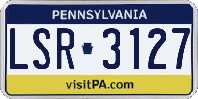 PA license plate LSR3127