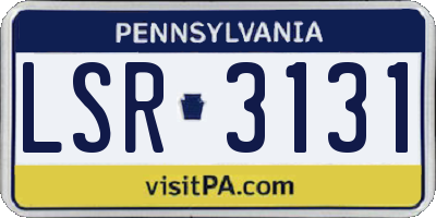 PA license plate LSR3131