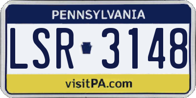 PA license plate LSR3148