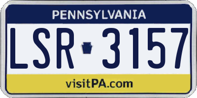 PA license plate LSR3157