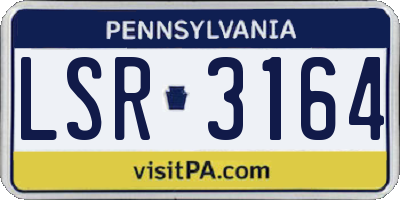 PA license plate LSR3164