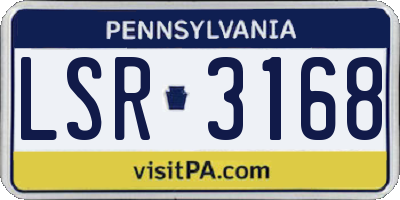 PA license plate LSR3168