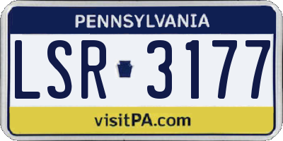 PA license plate LSR3177