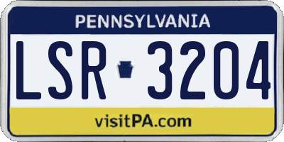 PA license plate LSR3204