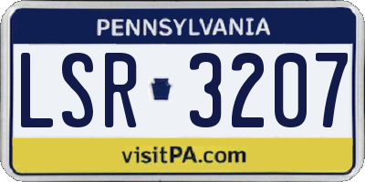 PA license plate LSR3207