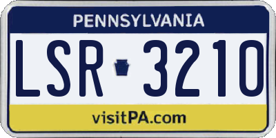 PA license plate LSR3210