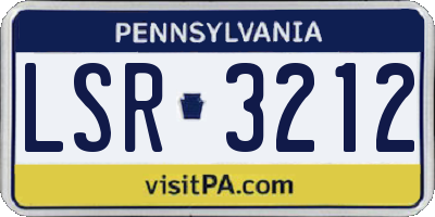 PA license plate LSR3212