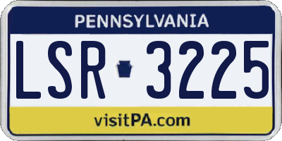 PA license plate LSR3225