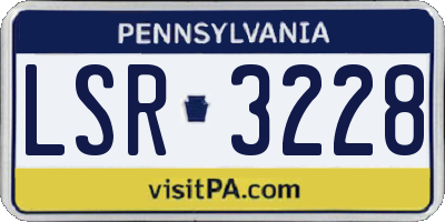 PA license plate LSR3228