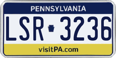 PA license plate LSR3236