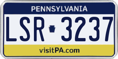 PA license plate LSR3237