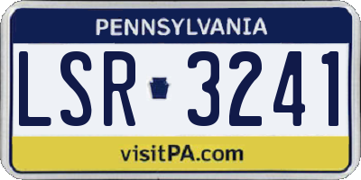 PA license plate LSR3241