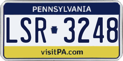 PA license plate LSR3248