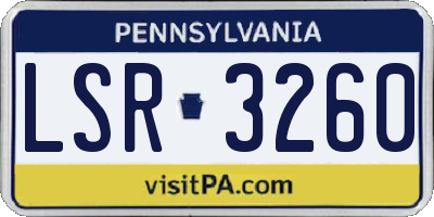 PA license plate LSR3260