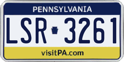 PA license plate LSR3261