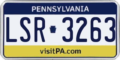 PA license plate LSR3263