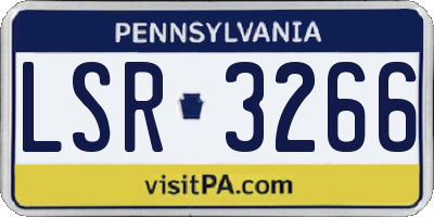 PA license plate LSR3266