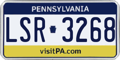 PA license plate LSR3268