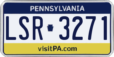 PA license plate LSR3271