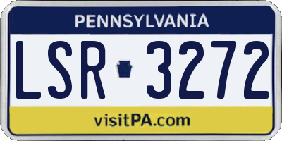 PA license plate LSR3272