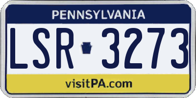 PA license plate LSR3273