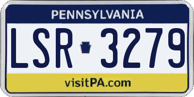PA license plate LSR3279