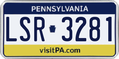 PA license plate LSR3281