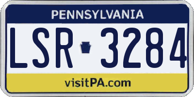 PA license plate LSR3284