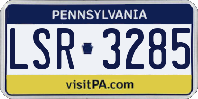 PA license plate LSR3285