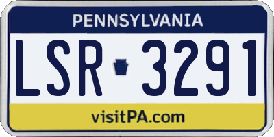 PA license plate LSR3291