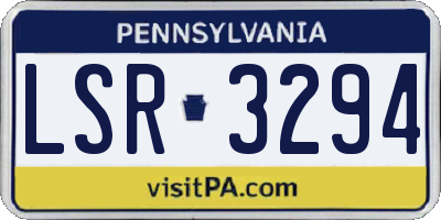 PA license plate LSR3294