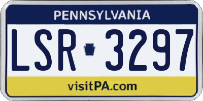 PA license plate LSR3297