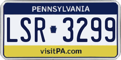 PA license plate LSR3299