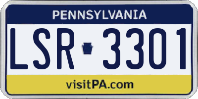 PA license plate LSR3301