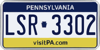 PA license plate LSR3302