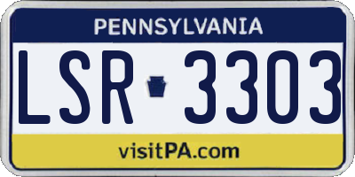 PA license plate LSR3303