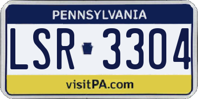 PA license plate LSR3304