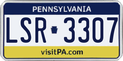 PA license plate LSR3307