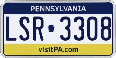 PA license plate LSR3308