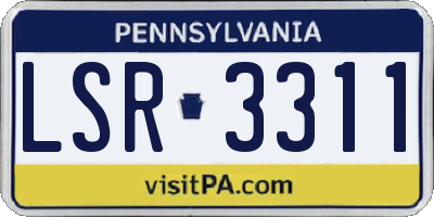 PA license plate LSR3311